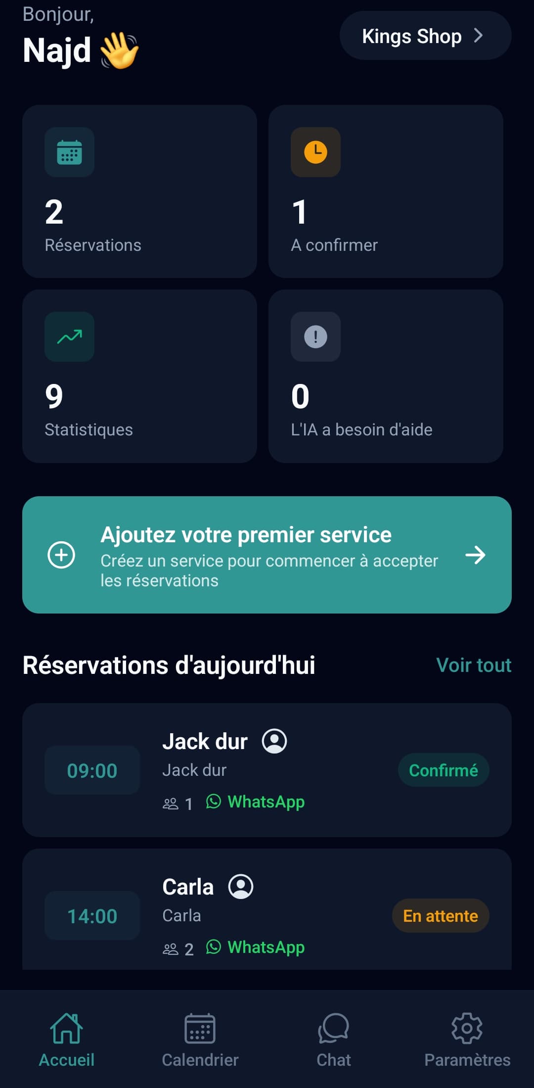 SlotlyBooking app screenshot