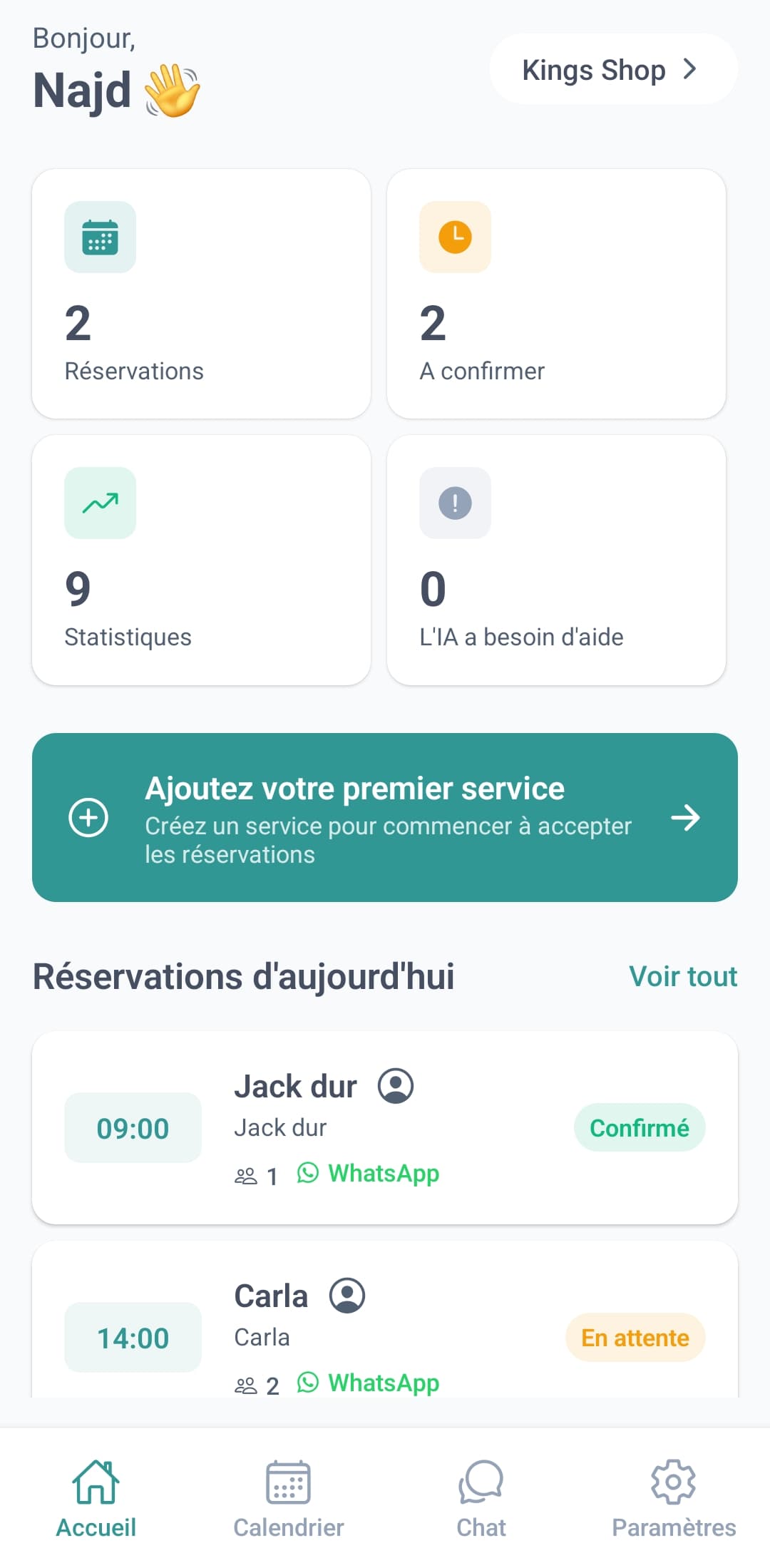 SlotlyBooking app screenshot